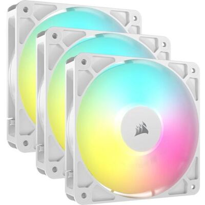 Corsair Set Van 3 Pc-ventilatoren Rs120 Argb 120 Mm Wit Voor Behuizing Corsair Set Van 3 Pc-ventilatoren Rs120 Argb 120 Mm Wit Voor Behuizing