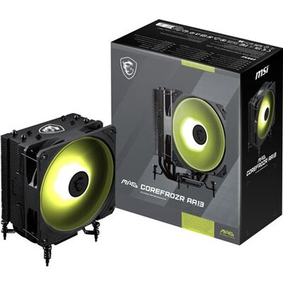 MSI MAG COREFROZR AA13 - Koeler voor processor - (voor: AM4, AM5, LGA1700, LGA1851) - aluminium en koper - 120 mm MSI MAG COREFROZR AA13 - Koeler voor processor - (voor: AM4, AM5, LGA1700, LGA1851) - aluminium en koper - 120 mm