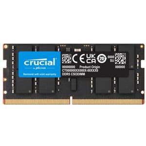 Crucial - DDR5 - module - 32 GB - SO DIMM 262-PIN - 3200 MHz / PC5-51200 - CL52 - 1.1 V - geklokt - on-die ECC - zwart Crucial - DDR5 - module - 32 GB - SO DIMM 262-PIN - 3200 MHz / PC5-51200 - CL52 - 1.1 V - geklokt - on-die ECC - zwart