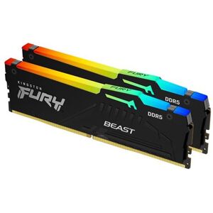 Kingston FURY Beast RGB - DDR5 - pakket - 16 GB: 2 x 8 GB - DIMM 288-PIN - 5600 MT/s / PC5-44800 - CL36 - 1.25 V - niet-gebufferd - on-die ECC - zwart Kingston FURY Beast RGB - DDR5 - pakket - 16 GB: 2 x 8 GB - DIMM 288-PIN - 5600 MT/s / PC5-44800 - CL36 - 1.25 V - niet-gebufferd - on-die ECC - zwart
