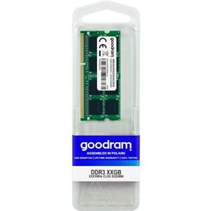 GOODRAM - DDR3 - module - 4 GB - SO DIMM 204-PIN - 1600 MHz / PC3-12800 - CL11 - 1.35 V - niet-gebufferd - niet-ECC GOODRAM - DDR3 - module - 4 GB - SO DIMM 204-PIN - 1600 MHz / PC3-12800 - CL11 - 1.35 V - niet-gebufferd - niet-ECC