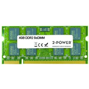 2-Power - DDR2 - module - 4 GB - SO DIMM 200-PIN - 800 MHz / PC2-6400 - CL6 - niet-gebufferd - niet-ECC 2-Power - DDR2 - module - 4 GB - SO DIMM 200-PIN - 800 MHz / PC2-6400 - CL6 - niet-gebufferd - niet-ECC
