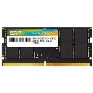 SILICON POWER - DDR5 - module - 16 GB - SO DIMM 200-PIN - 4800 MT/s / PC5-38400 - CL40 - 1.1 V - on-die ECC SILICON POWER - DDR5 - module - 16 GB - SO DIMM 200-PIN - 4800 MT/s / PC5-38400 - CL40 - 1.1 V - on-die ECC