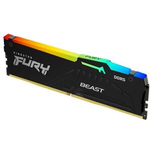 Kingston FURY Beast RGB - DDR5 - module - 16 GB - DIMM 288-PIN - 6000 MT/s / PC5-48000 - CL36 - 1.35 V - niet-gebufferd - on-die ECC - zwart Kingston FURY Beast RGB - DDR5 - module - 16 GB - DIMM 288-PIN - 6000 MT/s / PC5-48000 - CL36 - 1.35 V - niet-gebufferd - on-die ECC - zwart