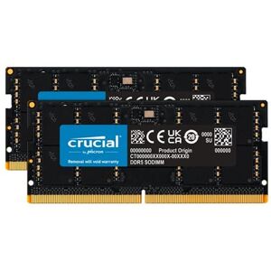 Crucial - DDR5 - pakket - 64 GB: 2 x 32 GB - SO DIMM 262-PIN - 5600 MT/s / PC5-44800 - CL46 - 1.1 V - niet-ECC Crucial - DDR5 - pakket - 64 GB: 2 x 32 GB - SO DIMM 262-PIN - 5600 MT/s / PC5-44800 - CL46 - 1.1 V - niet-ECC