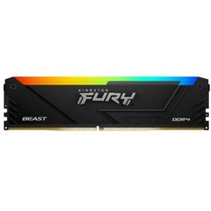 Kingston FURY Beast RGB - DDR4 - pakket - 16 GB: 2 x 8 GB - DIMM 288-PIN - 3200 MHz / PC4-25600 - CL16 - 1.35 V - niet-gebufferd - niet-ECC - zwart Kingston FURY Beast RGB - DDR4 - pakket - 16 GB: 2 x 8 GB - DIMM 288-PIN - 3200 MHz / PC4-25600 - CL16 - 1.35 V - niet-gebufferd - niet-ECC - zwart