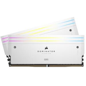 CORSAIR Dominator Titanium RGB - DDR5 - pakket - 64 GB: 2 x 32 GB - DIMM 288-PIN - 6400 MHz / PC5-51200 - CL32 - 1.40 V - niet-gebufferd - wit CORSAIR Dominator Titanium RGB - DDR5 - pakket - 64 GB: 2 x 32 GB - DIMM 288-PIN - 6400 MHz / PC5-51200 - CL32 - 1.40 V - niet-gebufferd - wit