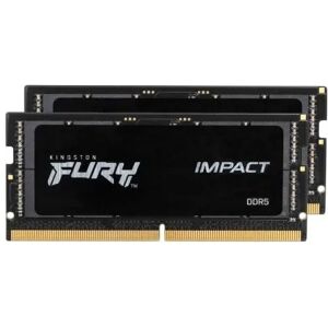 Kingston FURY Impact - DDR5 - pakket - 32 GB: 2 x 16 GB - SO DIMM 262-PIN - 5600 MT/s / PC5-44800 - CL40 - 1.1 V - niet-gebufferd - on-die ECC Kingston FURY Impact - DDR5 - pakket - 32 GB: 2 x 16 GB - SO DIMM 262-PIN - 5600 MT/s / PC5-44800 - CL40 - 1.1 V - niet-gebufferd - on-die ECC