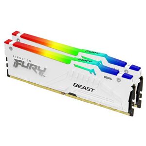 Kingston FURY Beast RGB - DDR5 - pakket - 32 GB: 2 x 16 GB - DIMM 288-PIN - 6000 MT/s / PC5-48000 - CL36 - 1.35 V - niet-gebufferd - on-die ECC - wit Kingston FURY Beast RGB - DDR5 - pakket - 32 GB: 2 x 16 GB - DIMM 288-PIN - 6000 MT/s / PC5-48000 - CL36 - 1.35 V - niet-gebufferd - on-die ECC - wit