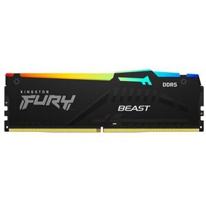 Kingston FURY Beast RGB - DDR5 - module - 16 GB - DIMM 288-PIN - 6400 MHz / PC5-51200 - CL32 - 1.4 V - niet-gebufferd - on-die ECC - zwart Kingston FURY Beast RGB - DDR5 - module - 16 GB - DIMM 288-PIN - 6400 MHz / PC5-51200 - CL32 - 1.4 V - niet-gebufferd - on-die ECC - zwart