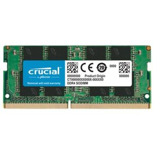 Crucial - DDR4 - module - 16 GB - SO DIMM 260-PIN - 3200 MHz / PC4-25600 - CL22 - 1.2 V - niet-gebufferd - niet-ECC - TAA Compliant Crucial - DDR4 - module - 16 GB - SO DIMM 260-PIN - 3200 MHz / PC4-25600 - CL22 - 1.2 V - niet-gebufferd - niet-ECC - TAA Compliant