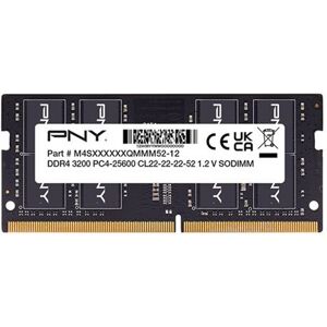 PNY Performance - DDR4 - module - 16 GB - SO DIMM 260-PIN - 3200 MHz / PC4-25600 - CL22 - 1.2 V - niet-gebufferd - niet-ECC PNY Performance - DDR4 - module - 16 GB - SO DIMM 260-PIN - 3200 MHz / PC4-25600 - CL22 - 1.2 V - niet-gebufferd - niet-ECC