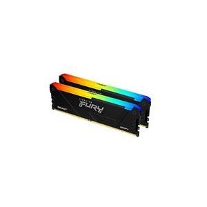 Kingston FURY Beast RGB - DDR4 - pakket - 64 GB: 2 x 32 GB - DIMM 288-PIN - 3200 MT/s / PC4-25600 - CL16 - 1.35 V - niet-gebufferd - niet-ECC - zwart Kingston FURY Beast RGB - DDR4 - pakket - 64 GB: 2 x 32 GB - DIMM 288-PIN - 3200 MT/s / PC4-25600 - CL16 - 1.35 V - niet-gebufferd - niet-ECC - zwart