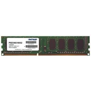 Patriot Signature Line - DDR3 - module - 8 GB - DIMM 240-pins - 1600 MT/s / PC3-12800 - CL11 - 1.5 V - niet-gebufferd - niet-ECC Patriot Signature Line - DDR3 - module - 8 GB - DIMM 240-pins - 1600 MT/s / PC3-12800 - CL11 - 1.5 V - niet-gebufferd - niet-ECC