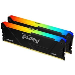 Kingston FURY Beast RGB - DDR4 - pakket - 32 GB: 2 x 16 GB - DIMM 288-PIN - 3600 MT/s / PC4-28800 - CL18 - 1.35 V - niet-gebufferd - niet-ECC - zwart Kingston FURY Beast RGB - DDR4 - pakket - 32 GB: 2 x 16 GB - DIMM 288-PIN - 3600 MT/s / PC4-28800 - CL18 - 1.35 V - niet-gebufferd - niet-ECC - zwart