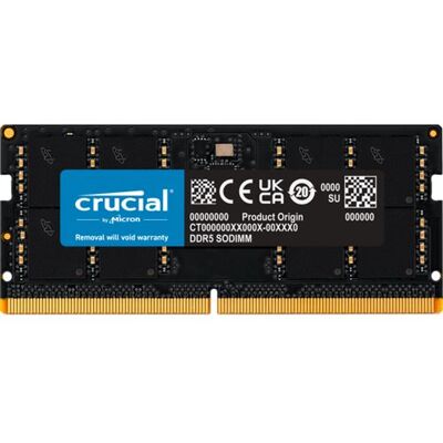 Crucial - DDR5 - module - 32 GB - SO DIMM 262-PIN - 5600 MHz / PC5-44800 - CL46 - 1.1 V - niet-ECC Crucial - DDR5 - module - 32 GB - SO DIMM 262-PIN - 5600 MHz / PC5-44800 - CL46 - 1.1 V - niet-ECC