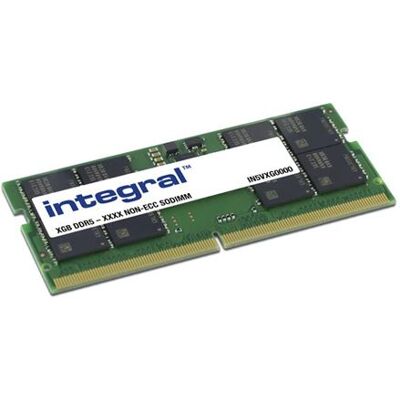 Integral - DDR5 - module - 8 GB - SO DIMM 262-PIN - 4800 MHz / PC5-38400 - CL40 - 1.1 V - niet-gebufferd - niet-ECC Integral - DDR5 - module - 8 GB - SO DIMM 262-PIN - 4800 MHz / PC5-38400 - CL40 - 1.1 V - niet-gebufferd - niet-ECC