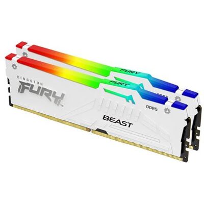 Kingston FURY Beast RGB - DDR4 - pakket - 64 GB: 2 x 32 GB - DIMM 288-PIN - 6400 MHz / PC5-51200 - CL32 - 1.4 V - niet-gebufferd - on-die ECC - wit Kingston FURY Beast RGB - DDR4 - pakket - 64 GB: 2 x 32 GB - DIMM 288-PIN - 6400 MHz / PC5-51200 - CL32 - 1.4 V - niet-gebufferd - on-die ECC - wit