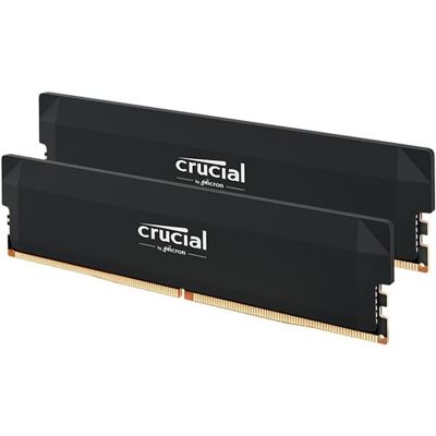 Crucial Pro - Overclocking Edition - DDR5 - pakket - 32 GB: 2 x 16 GB - DIMM 288-PIN - 6400 MT/s / PC5-51200 - CL38 - 1.35 V - niet-gebufferd - niet-ECC - zwart Crucial Pro - Overclocking Edition - DDR5 - pakket - 32 GB: 2 x 16 GB - DIMM 288-PIN - 6400 MT/s / PC5-51200 - CL38 - 1.35 V - niet-gebufferd - niet-ECC - zwart