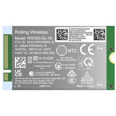 HP - Draadloze mobiele modem - 4G LTE Advanced Pro - M.2 Card HP - Draadloze mobiele modem - 4G LTE Advanced Pro - M.2 Card