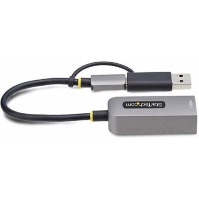 Startech USB-C to Ethernet Adapter w/USB-A Adapter, Realtek RTL8153B - Netwerkadapter - USB-C 3.2 Gen 1 - Gigabit Ethernet - spacegrijs Startech USB-C to Ethernet Adapter w/USB-A Adapter, Realtek RTL8153B - Netwerkadapter - USB-C 3.2 Gen 1 - Gigabit Ethernet - spacegrijs