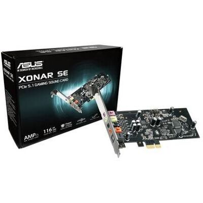 ASUS XONAR SE - Geluidskaart - 24-bits - 192 kHz - 116 dB SNR (Signal-To-Noise Ratio, signaal-ruis verhouding) - 5.1 - PCIe - CM6620A - laag profiel ASUS XONAR SE - Geluidskaart - 24-bits - 192 kHz - 116 dB SNR (Signal-To-Noise Ratio, signaal-ruis verhouding) - 5.1 - PCIe - CM6620A - laag profiel