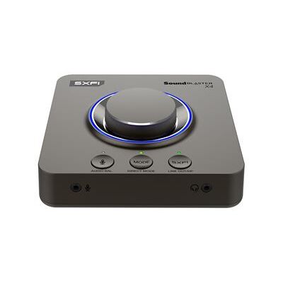 Creative Sound Blaster X4 - Geluidskaart - 24-bits - 192 kHz - 114 dB SNR (Signal-To-Noise Ratio, signaal-ruis verhouding) - stereo - USB-C Creative Sound Blaster X4 - Geluidskaart - 24-bits - 192 kHz - 114 dB SNR (Signal-To-Noise Ratio, signaal-ruis verhouding) - stereo - USB-C