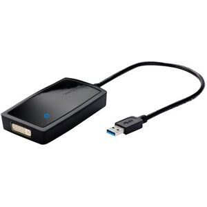 Targus Multi Monitor Adapter - Videoadapter - USB type A male naar DVI-I female - zwart Targus Multi Monitor Adapter - Videoadapter - USB type A male naar DVI-I female - zwart