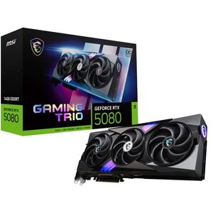 MSI GeForce RTX 5080 16G GAMING TRIO OC - Grafische kaart - GeForce RTX 5080 - 16 GB GDDR7 - PCI Express 5.0 - HDMI, 3 x DisplayPort MSI GeForce RTX 5080 16G GAMING TRIO OC - Grafische kaart - GeForce RTX 5080 - 16 GB GDDR7 - PCI Express 5.0 - HDMI, 3 x DisplayPort