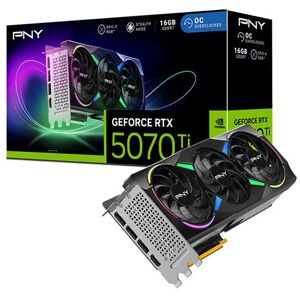 PNY Grafische kaart nVidia GeForce RTX 5070 Ti 16 GB ARGB OC PNY Grafische kaart nVidia GeForce RTX 5070 Ti 16 GB ARGB OC