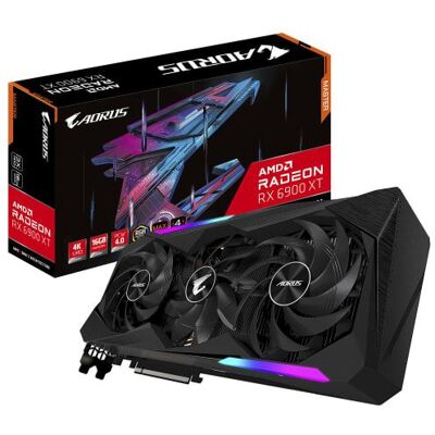 Gigabyte AORUS Radeon RX 6900 XT MASTER 16G (rev. 2.0) - Grafische kaart - Radeon RX 6900 XT - 16 GB GDDR6 - PCIe 4.0 x16 - 2 x HDMI, 2 x DisplayPort Gigabyte AORUS Radeon RX 6900 XT MASTER 16G (rev. 2.0) - Grafische kaart - Radeon RX 6900 XT - 16 GB GDDR6 - PCIe 4.0 x16 - 2 x HDMI, 2 x DisplayPort