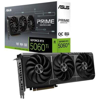 Asus Grafische kaart Prime nVidia GeForce RTX 5060 Ti 8G OC Asus Grafische kaart Prime nVidia GeForce RTX 5060 Ti 8G OC