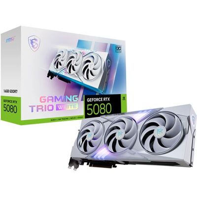 GeForce MSI RTX 5080 GAMING TRIO OC White 16 GB GDDR7 DLSS 4 GeForce MSI RTX 5080 GAMING TRIO OC White 16 GB GDDR7 DLSS 4