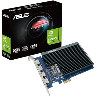 ASUS GT730-4H-SL-2GD5 - Grafische kaart - GF GT 730 - 2 GB GDDR5 - PCIe 2.0 - 4 x HDMI - zonder ventilator ASUS GT730-4H-SL-2GD5 - Grafische kaart - GF GT 730 - 2 GB GDDR5 - PCIe 2.0 - 4 x HDMI - zonder ventilator
