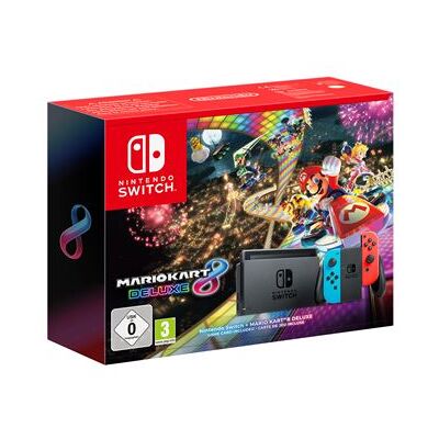 Nintendo Console Pack Switch Neonrood & Neonblauw + Mario Kart 8 Deluxe Nintendo Console Pack Switch Neonrood & Neonblauw + Mario Kart 8 Deluxe