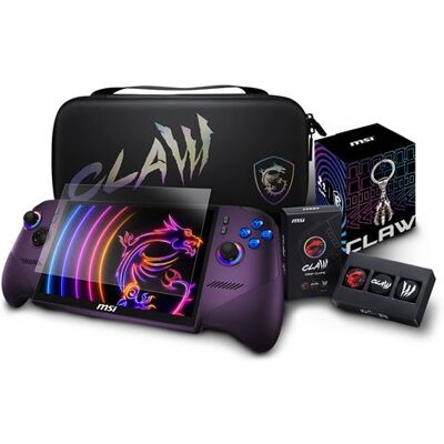 MSI Draagbare console-startpakket Claw 8 EX AI+ CG3EM 32 GB RAM 1 TB SSD Paars + Screen protector van gehard glas + reisetui + joystickbeschermers + Claw-sleutelhanger MSI Draagbare console-startpakket Claw 8 EX AI+ CG3EM 32 GB RAM 1 TB SSD Paars + Screen protector van gehard glas + reisetui + joystickbeschermers + Claw-sleutelhanger