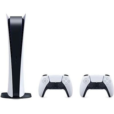 Sony Consolepakket Playstation 5 Slim Digital Edition 825 GB + Twee DualSense draadloze controllers Sony Consolepakket Playstation 5 Slim Digital Edition 825 GB + Twee DualSense draadloze controllers