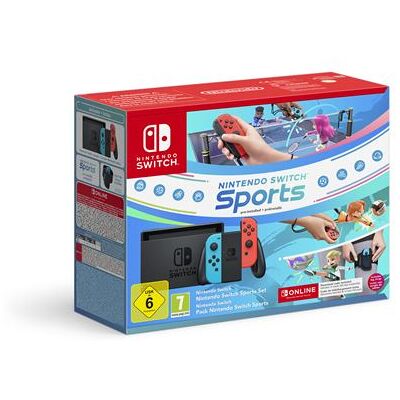 Console pack Nintendo Switch Neon Switch Sport Console Pack + 12-maanden Nintendo Switch Online abonnement Console pack Nintendo Switch Neon Switch Sport Console Pack + 12-maanden Nintendo Switch Online abonnement
