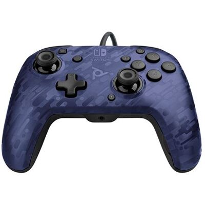 PDP Faceoff Deluxe+ Audio Wired Controller - Spelpad - met bekabeling - blauw camo - voor Nintendo Switch PDP Faceoff Deluxe+ Audio Wired Controller - Spelpad - met bekabeling - blauw camo - voor Nintendo Switch