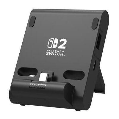 Hori draagbare PlayStand met dubbele USB-poort, zwart voor Nintendo Switch 2 Hori draagbare PlayStand met dubbele USB-poort, zwart voor Nintendo Switch 2