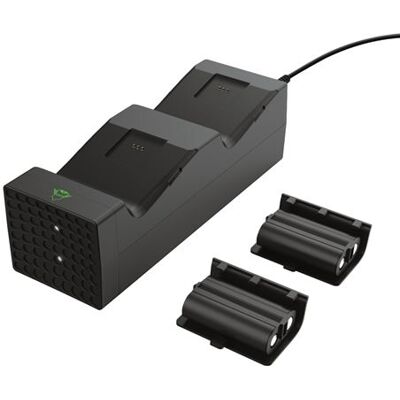 Trust GXT 250 Duo Charging Dock - Oplaadstandaard 2 x - 1200 mAh - 2 uitgangsaansluitingen (Xbox-controller) - voor Microsoft Xbox Wireless Controller Trust GXT 250 Duo Charging Dock - Oplaadstandaard 2 x - 1200 mAh - 2 uitgangsaansluitingen (Xbox-controller) - voor Microsoft Xbox Wireless Controller