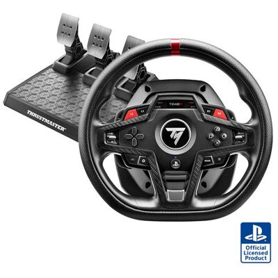 Thrustmaster Gamingstuur Thustmaster T248R Zwart en Rood voor PC PS4 en PS5 + pedaalset 3 pedalen T3PM Thrustmaster Gamingstuur Thustmaster T248R Zwart en Rood voor PC PS4 en PS5 + pedaalset 3 pedalen T3PM