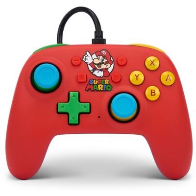 PowerA Verbeterde Bedrade Nano Controller Voor Nintendo Switch - Mario Medley PowerA Verbeterde Bedrade Nano Controller Voor Nintendo Switch - Mario Medley
