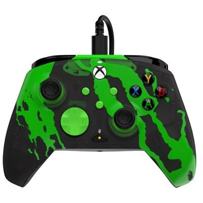 Pdp Rematch Glow Bedrade Controller voor Xbox Series XS Xbox One PC Zwart en Groen Pdp Rematch Glow Bedrade Controller voor Xbox Series XS Xbox One PC Zwart en Groen