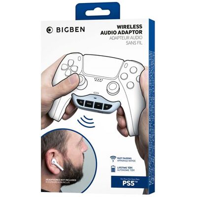 Nacon Dualsense draadloze audio-adapter voor PS5-controller Wit en zwart Nacon Dualsense draadloze audio-adapter voor PS5-controller Wit en zwart