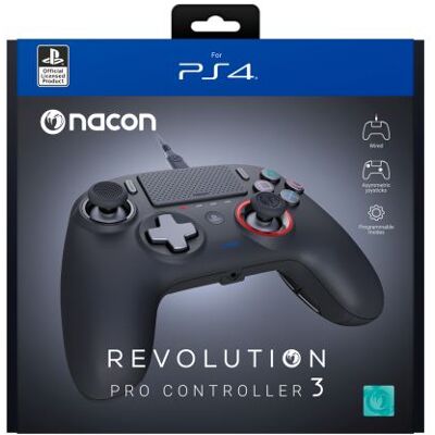Bigben NACON REVOLUTION Pro Controller 3 - Spelpad - met bekabeling - zwart - voor PC, Sony PlayStation 4 Bigben NACON REVOLUTION Pro Controller 3 - Spelpad - met bekabeling - zwart - voor PC, Sony PlayStation 4