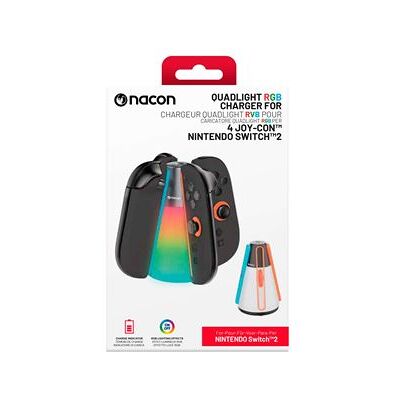 Nacon Quad Lader Voor 4 Joy-con Rgb Effect Switch 2 Nacon Quad Lader Voor 4 Joy-con Rgb Effect Switch 2
