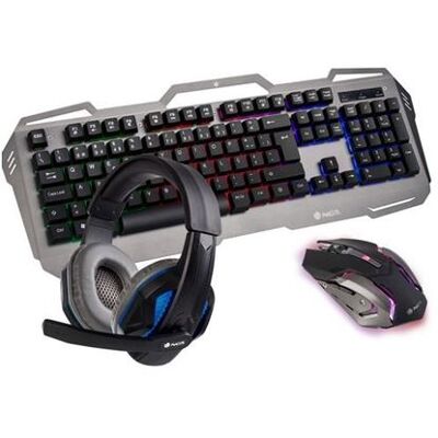 NGS GBX-1500 - Gaming Pack - keyboard, mouse and headset set - achtergrondverlichting - USB - Frans NGS GBX-1500 - Gaming Pack - keyboard, mouse and headset set - achtergrondverlichting - USB - Frans