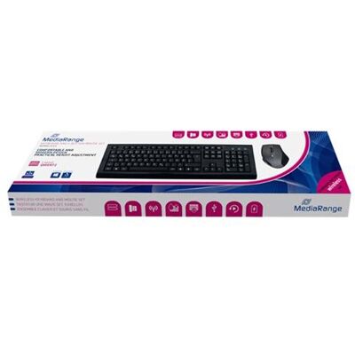MediaRange MROS104 - Toetsenbord en muis set - draadloos - zwart MediaRange MROS104 - Toetsenbord en muis set - draadloos - zwart