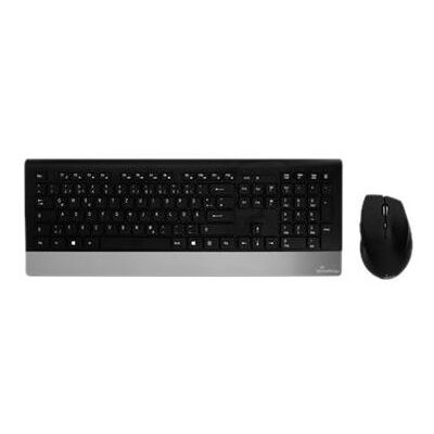 MediaRange MROS105 - Toetsenbord en muis set - draadloos - 2.4 GHz - QWERTZ - zilverzwart MediaRange MROS105 - Toetsenbord en muis set - draadloos - 2.4 GHz - QWERTZ - zilverzwart